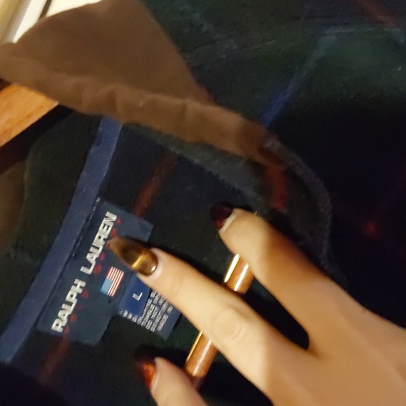 🎃🎃🎃VINTAGE POLO SPORT FLEECE PULLOVER PLAID CLASSIC SIZE L - Picture 4 of 8